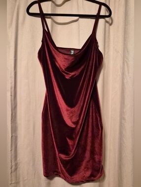 Burgundy Velvet Dress